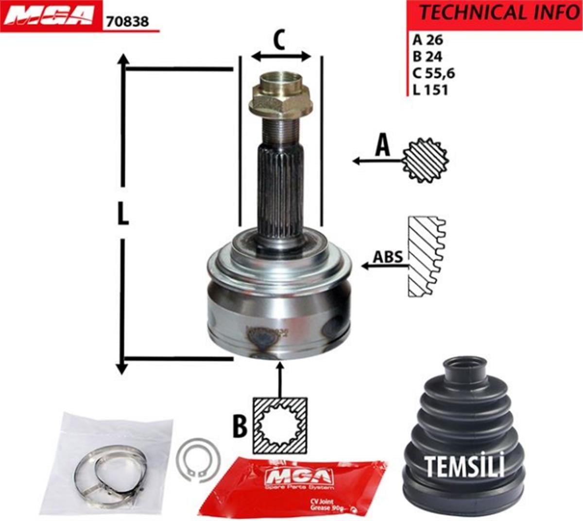 Aks Kafa Dış-(Toyota: Yarıs 06>11 