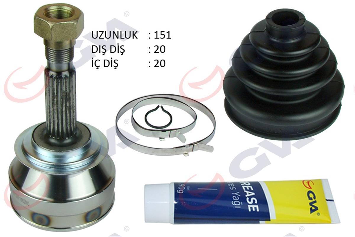 Aks Kafası Dış Ön Fıat Uno 70 1.4İ 94-00 20X20x43.1 151Mm