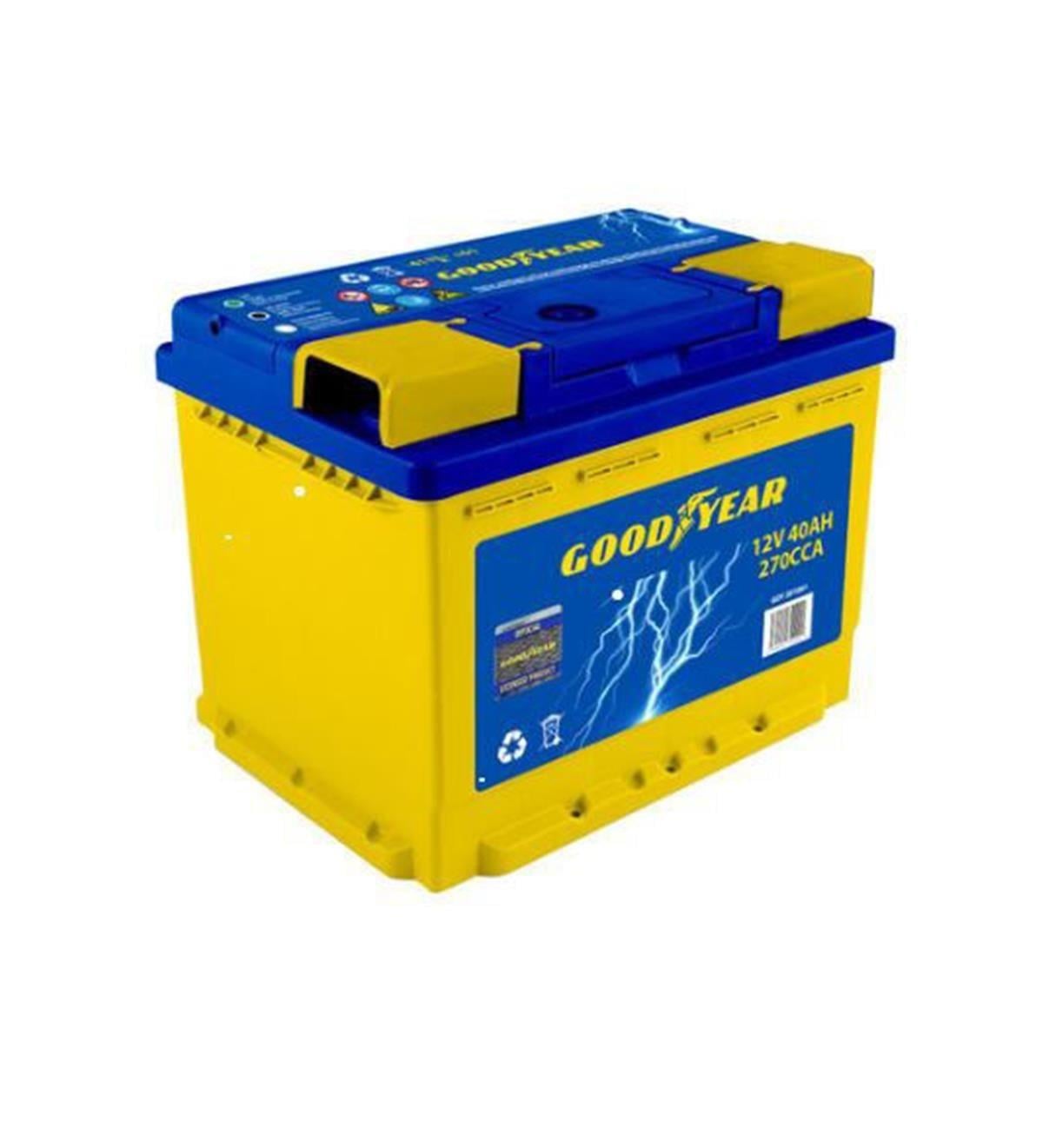 Goodyear 12V 40Ah 270Cca Dar İnce Kutup Akü (Ns40) Bm