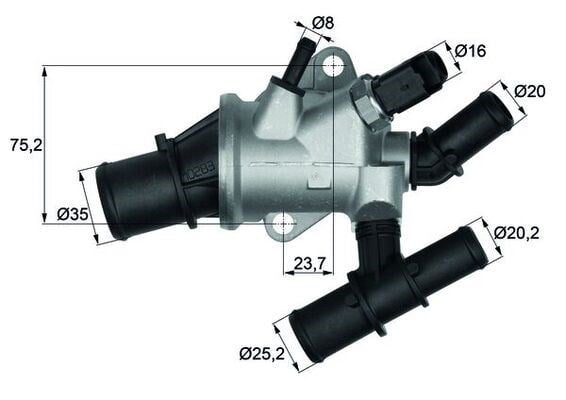 Alfa Romeo 156 Termostat Komple 88C MAHLE