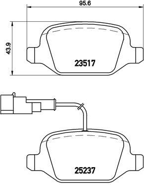 Alfa Romeo Mito Arka Fren Balatası BREMBO