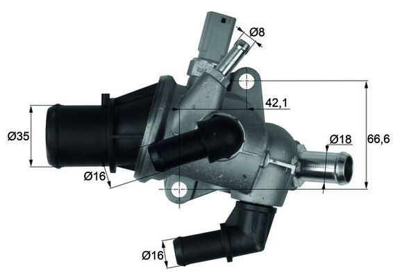 Alfa Romeo 145 Termostat Komple 83C MAHLE