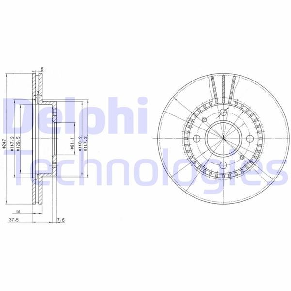 Nissan Almera Ön Fren Diski DELPHI