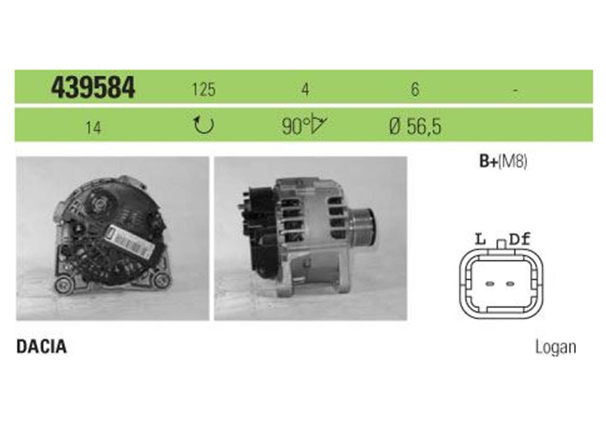 Alternatör 14V 125A Clıo Iı-Kng-Logan 1.5Dcı