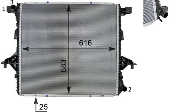 Volkswagen Amarok Radyatör MAHLE