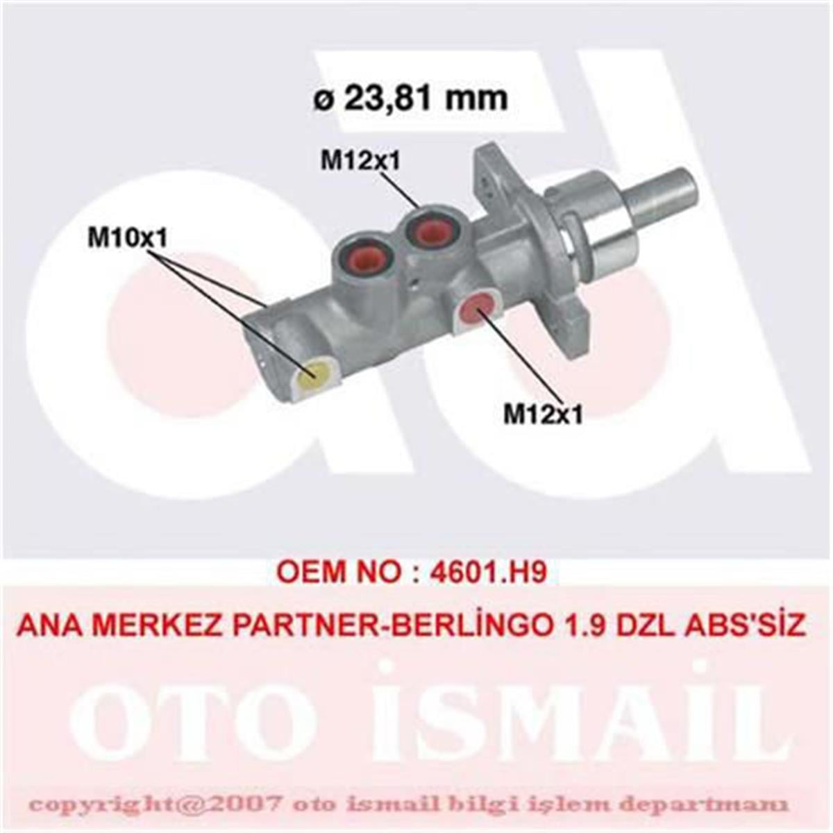 Ana Merkez 306 1.8-2.0 16V-1.9D 2.0Hdı 97-02 Partner-Berlingo 1.6Hdı 06-15 1.9D