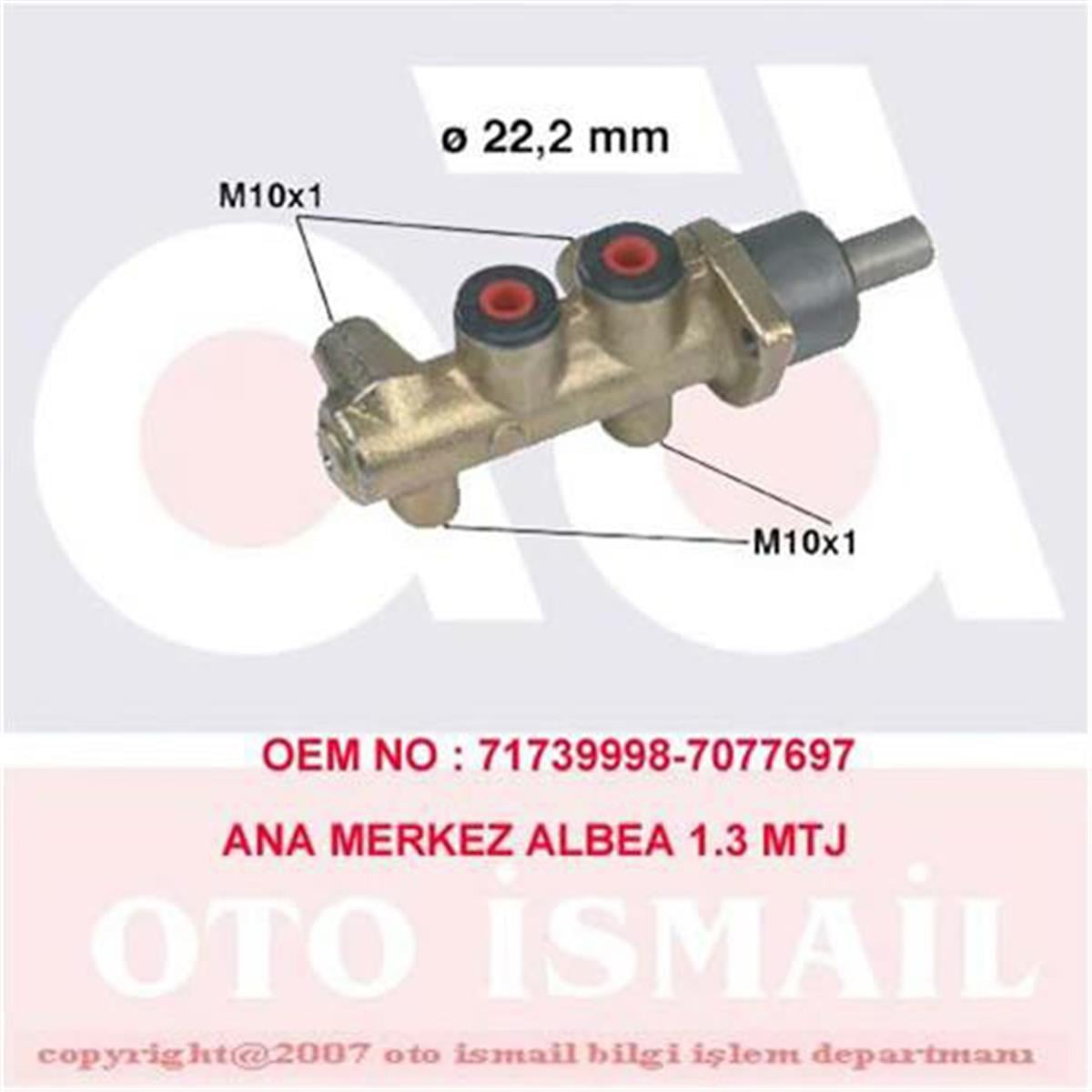 Ana Merkezi Palio 1.0-1.2 98 Albea 1.098 22.22Mm
