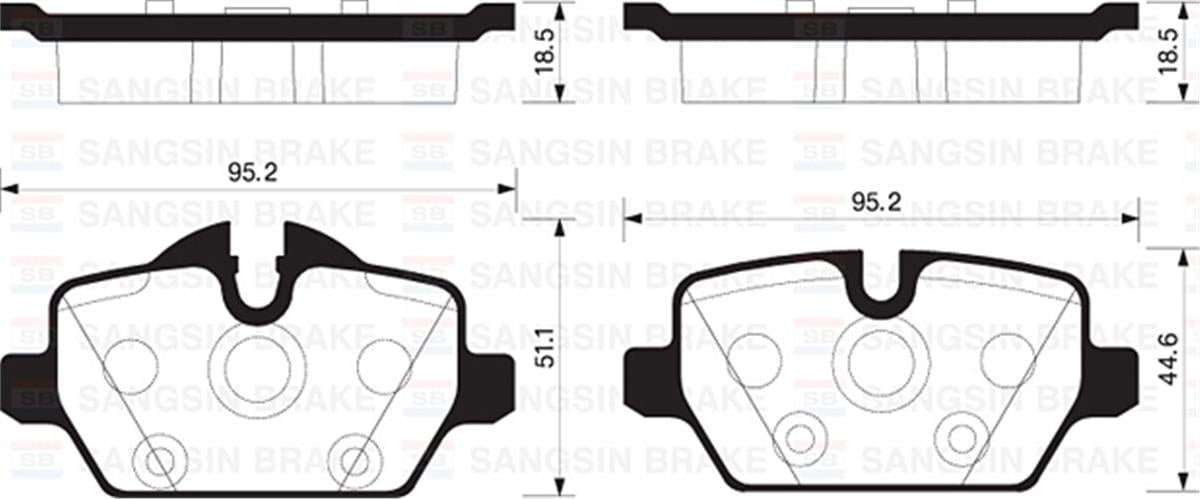 Arka Balata Bmw E81 02-12 E87 04-12 F20 10 E90-E91-E92-E93 05 Mını 10 Gdb1612