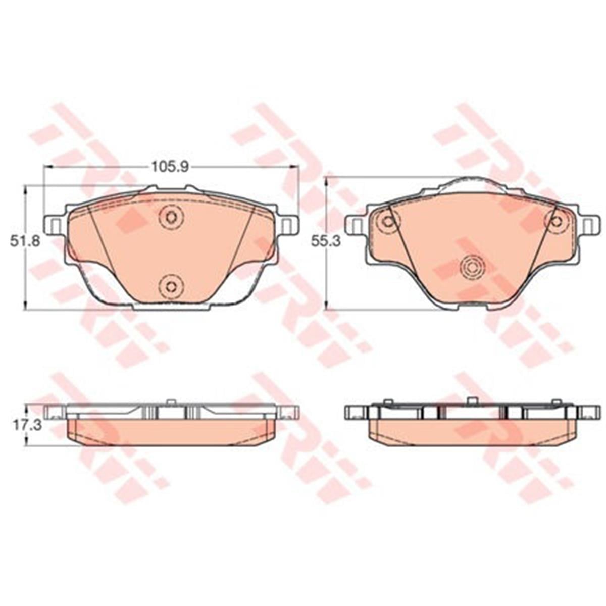 Arka Balata C4 Pıcasso Iı-C4 Grand Pıcasso Iı 1.6 Vtı-1.6 Thp 13=> P308 Fren Dıs