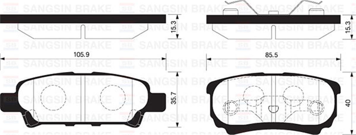 Arka Balata Outlander 2.0 4Wd-2.4 4Wd 03 Lancer Estate-Wagon 03 Gdb3341-Gdb4143