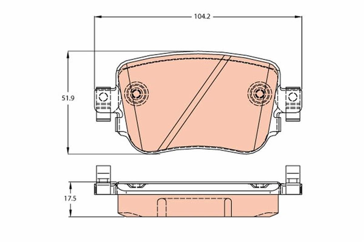 Arka Balata Vw Caddy Iv 1.0Tsı-1.2Tsı-1.4Tsı-1.6Tdı-2.0Tdı 15 Audı A1 1.0Tfsı-1.