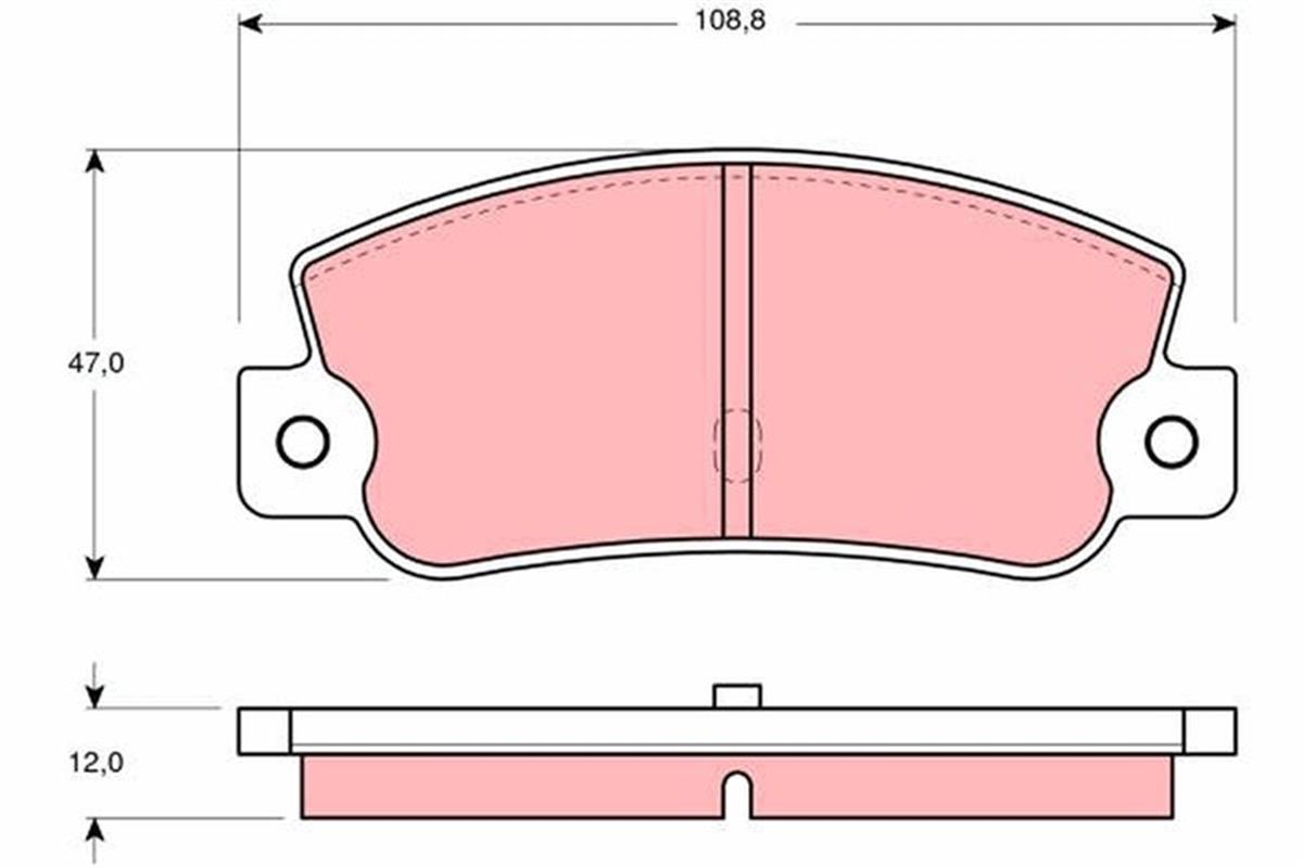 Arka Fren Balatası Croma 1,6/2,0/2,0İe/2,0İe Turbo/1,9T/2,5D/2,5Td Tempra 2,0İe