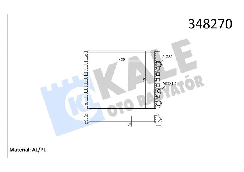 Seat Arosa Radyatör AL/MKNK MT KALE-RADYATOR