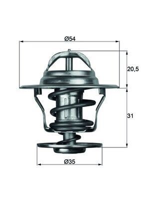 LGN-Astra-Golf-Jetta-Passat-Cordoba-Ibiza-Toledo-Caddy Termostat 75C MAHLE