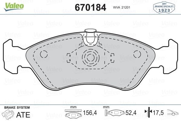 Opel Astra F Ön Balata VALEO