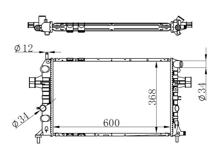 Opel Astra G Radyatör [Klimasız Mekanik Brazing] GVA