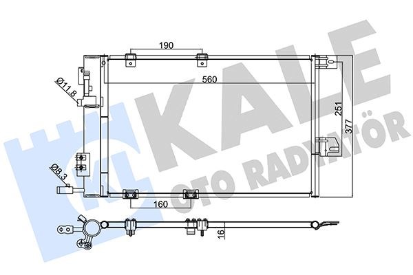 Opel Astra G Zafira 1.2 16V-1.4 16V-1.6 16V-1.8 16V-2.0 16V Klima Kondenseri KALE-RADYATOR