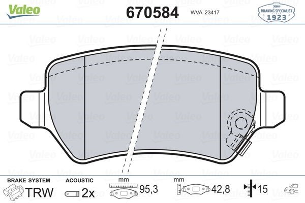 Opel Astra G Arka Fren Balatası VALEO