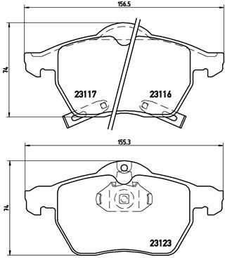 Opel Astra H Meriva A B Zafira Corsa C D Combo C D Ön Fren Balatası BREMBO