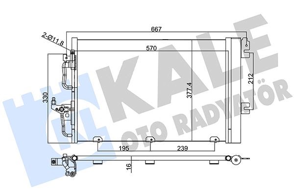 Opel Astra H Zafira B 1.4-1.6-1.8 Klima Radyatörü KALE-RADYATOR