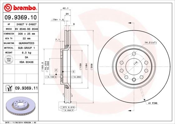 Opel Astra H Ön Fren Aynası Havalı 16 İnç BREMBO