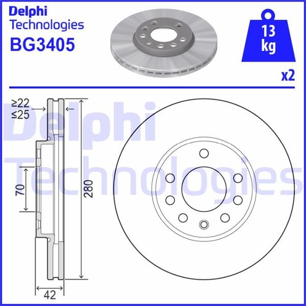 Opel Astra H Ön Fren Diski DELPHI