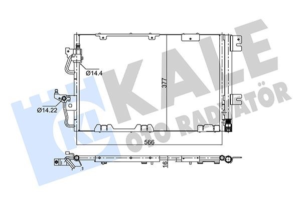Opel Astra H Klima Radyatörü Kondenseri KALE-RADYATOR