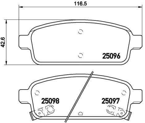 Opel Astra J Mokka Zafira C Chevrolet Cruze Trax Aveo HB Arka Fren Balatası BREMBO