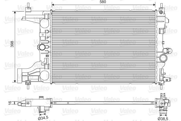 Radyatör Mekanik [1.4-1.6 AL/PL/BRZ 580x398x16] VALEO
