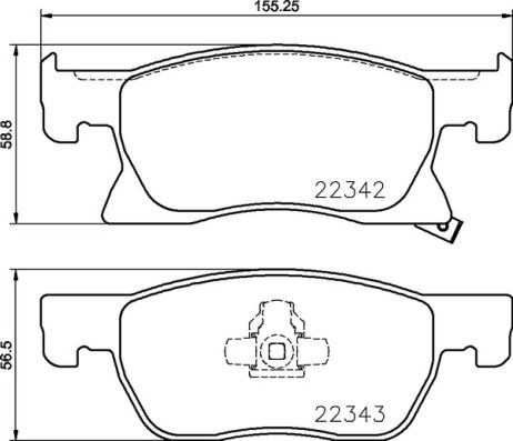 Opel Astra K Ön Fren Balatası 15 İnç BREMBO