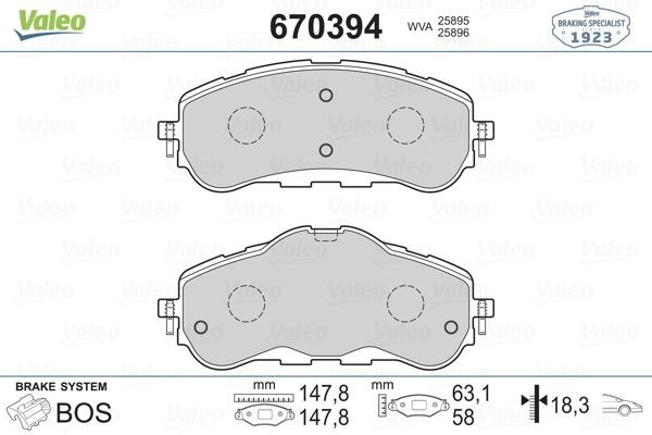 Opel Astra L Ön Fren Balatası [283mm] VALEO