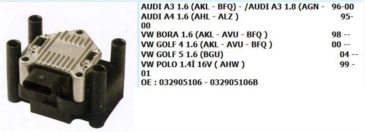 ATESLEME BOBINI VW AUDI SEAT SKODA