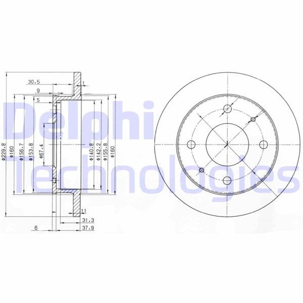 Hyundai Atos Ön Fren Diski Dolu Tip DELPHI