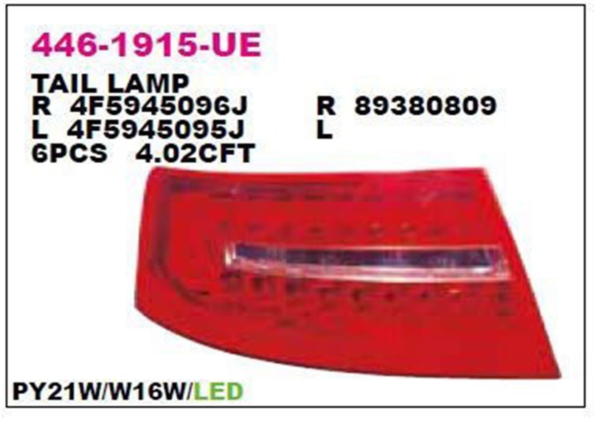 Audi A6 Sağ Stop Lambası Dış Kasa Depo Led'li (2008-2011) 4F5945096j