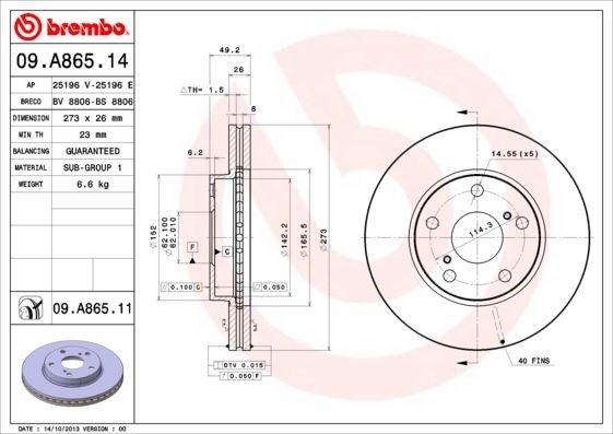 Toyota Auris Ön Fren Diski Hava Kanallı BREMBO