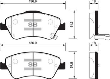 Toyota Auris Corolla Ön Fren Balatası Dizel SANGSIN