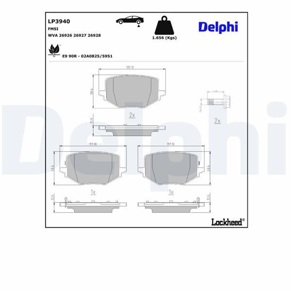 Renault Austral Rafale Nissan X-Trail T33 Arka Fren Balatası DELPHI