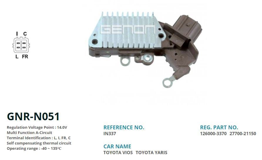 Toyota Avensis Rav 4 Alternatör Konjektörü GENON