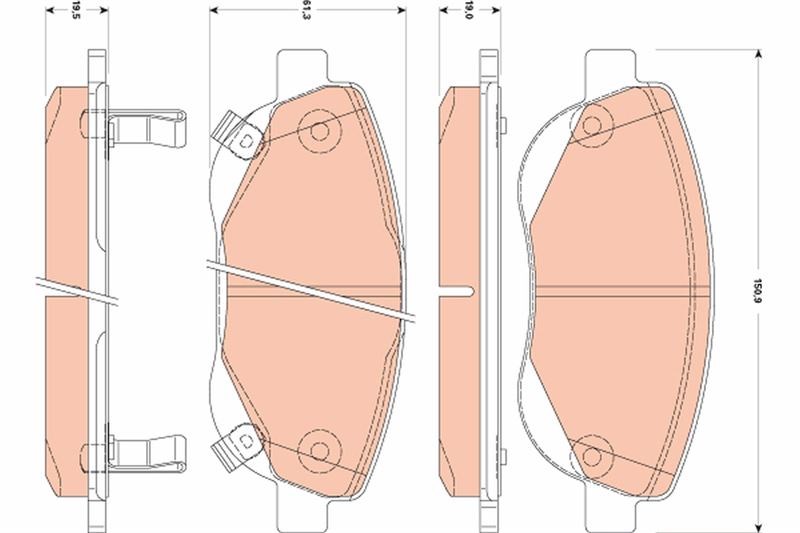 Toyota Avensis Ön Disk Fren Balatası TRW