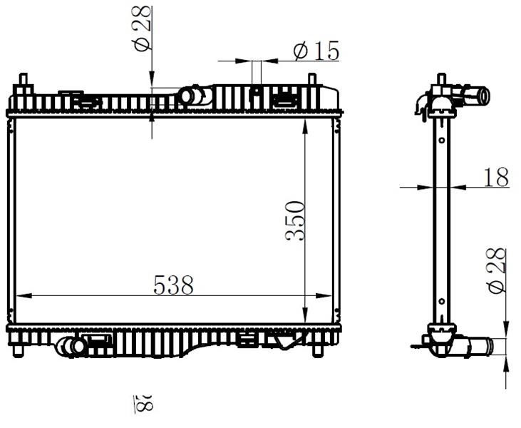 Ford B-Max Ecosport Fiesta Courier Su Radyatörü ORIS