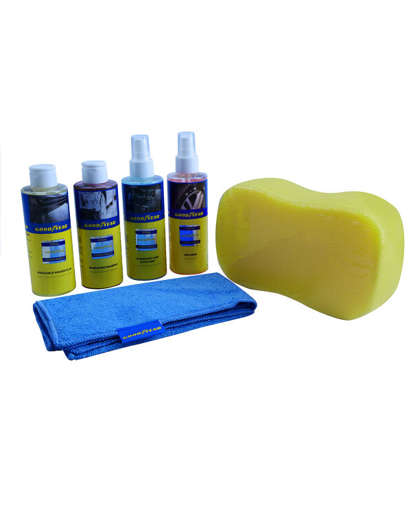 Yazlık Bakım Seti Cilalı Oto Şampuanı, Lastik Parlatıcı, Yazlık Cam Suyu,Torpido Cilası ,Yıkama Süngeri, Dururlama Bezi