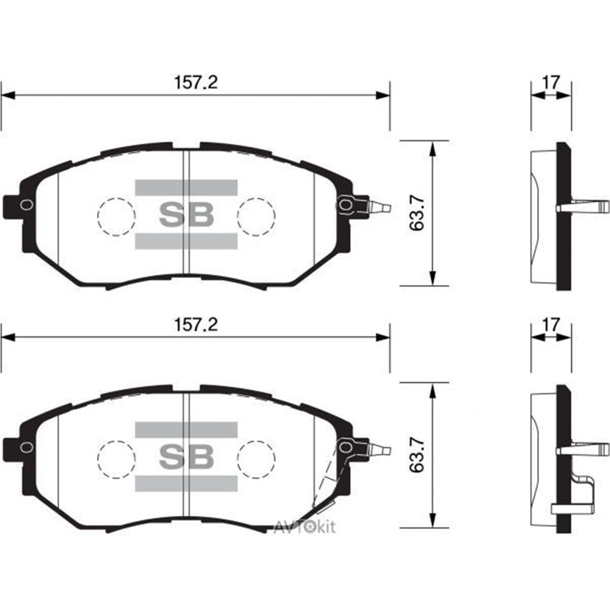 Balata Ön Disk Subaru Legacy 2.0 05-09 Outback 3.0 Trıbeca 05 Gdb3372
