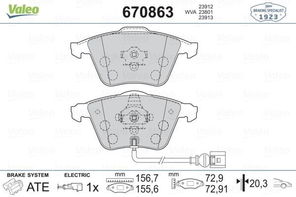 Volkswagen Beetle Altea Leon Caddy Golf 4 Golf 5 Golf 6 Jetta 4 Polo Audi A3... VALEO