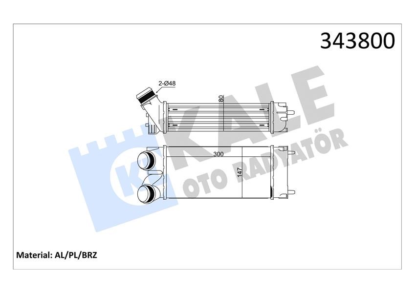 Citroen Berlingo Turbo Radyatörü Intercooler 1.6 HDI KALE-RADYATOR