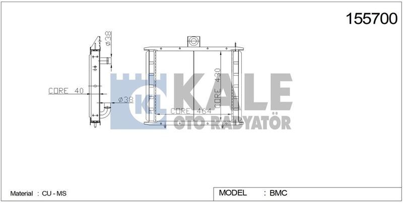 BMC Levend Radyatör 2 Sıra PA MD KALE-RADYATOR