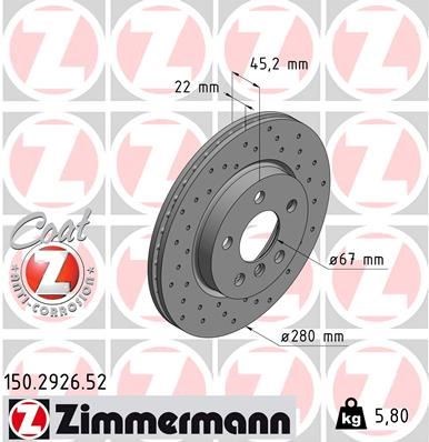 BMW 2 Serisi F45 2014-2018 Mini F56 F55 F57 2013 ve Sonrası Ön Fren Aynası... ZIMMERMANN