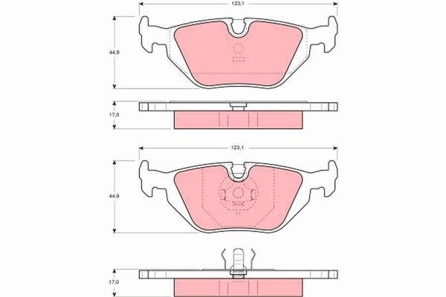 BMW 3 E36 E46 Z4 Arka Aks Disk Balata TRW