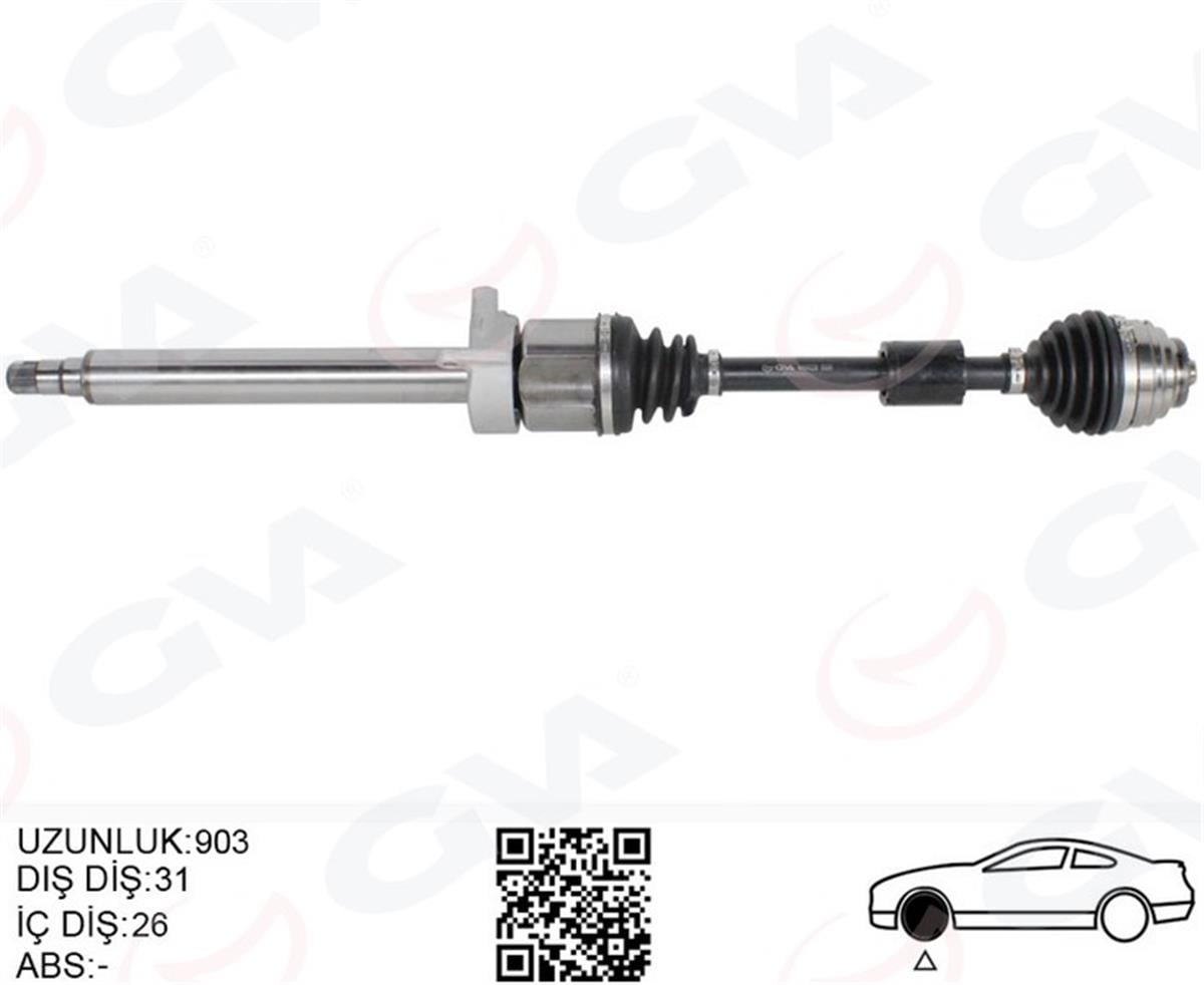 Bmw F45 F48 Mini Countryman F60 Ön Aks Komple Sağ 903Mm 31605A2e014-31608657704-316076