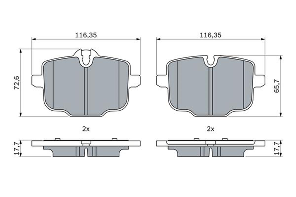 Bmw G30 G38 G32 G11 G12 G16 G01 G02 G05 G06 G07 Fren Balatası Arka 34216890353-34216870552