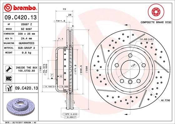BMW Ön Fren Diski Composite BREMBO